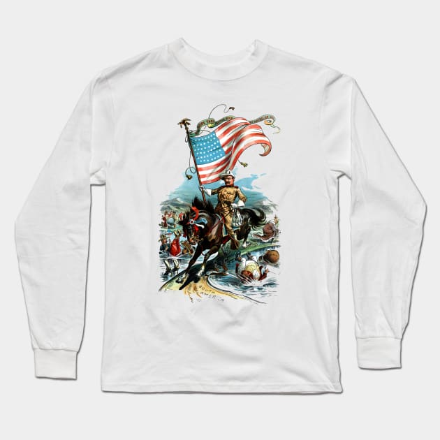 1902 Rough Rider Teddy Roosevelt Long Sleeve T-Shirt by historicimage